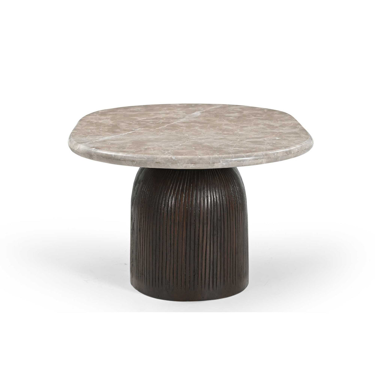 Couchtisch – Marmorplatte, Mangoholz, Rillenstruktur – Noel | Starfurn
