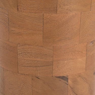Beistelltisch – Travertin Naturstein Platte, Massives Mangoholz Gestell, Minimal Natur Design - Zoë | Starfurn