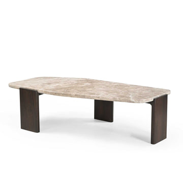 Couchtisch – Marmor Tischplatte, Mangoholz Gestell, Modernes Design – Silva | Starfurn