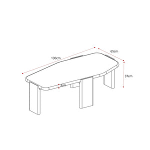 Coffee Table – Marble Tabletop, Mango Wood Frame, Modern Design – Silva | Starfurn