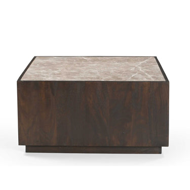 Coffee Table – Modern Design, Brown Tones, Marble and Mango Wood – Moos | Starfurn