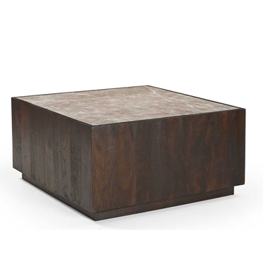Coffee Table – Modern Design, Brown Tones, Marble and Mango Wood – Moos | Starfurn