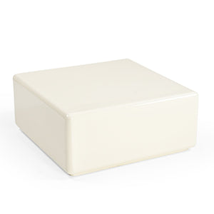 Coffee table – Glossy White, Rounded Corners, Square Shape – Elias | Starfurn
