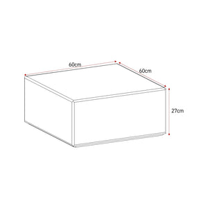 Coffee table – Glossy White, Rounded Corners, Square Shape – Elias | Starfurn