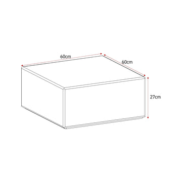 Coffee table – Glossy White, Rounded Corners, Square Shape – Elias | Starfurn