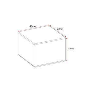 Coffee table – Glossy White, Rounded Corners, Square Shape – Elias | Starfurn