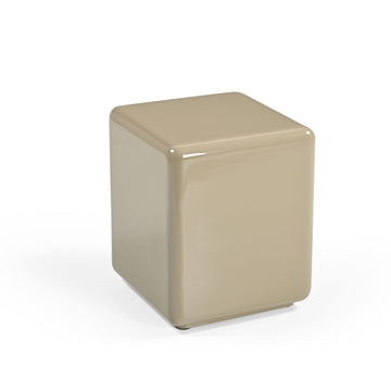 Couchtisch – Beige Farbe, Glänzende Oberfläche, Abgerundete Ecken – Elias | Starfurn