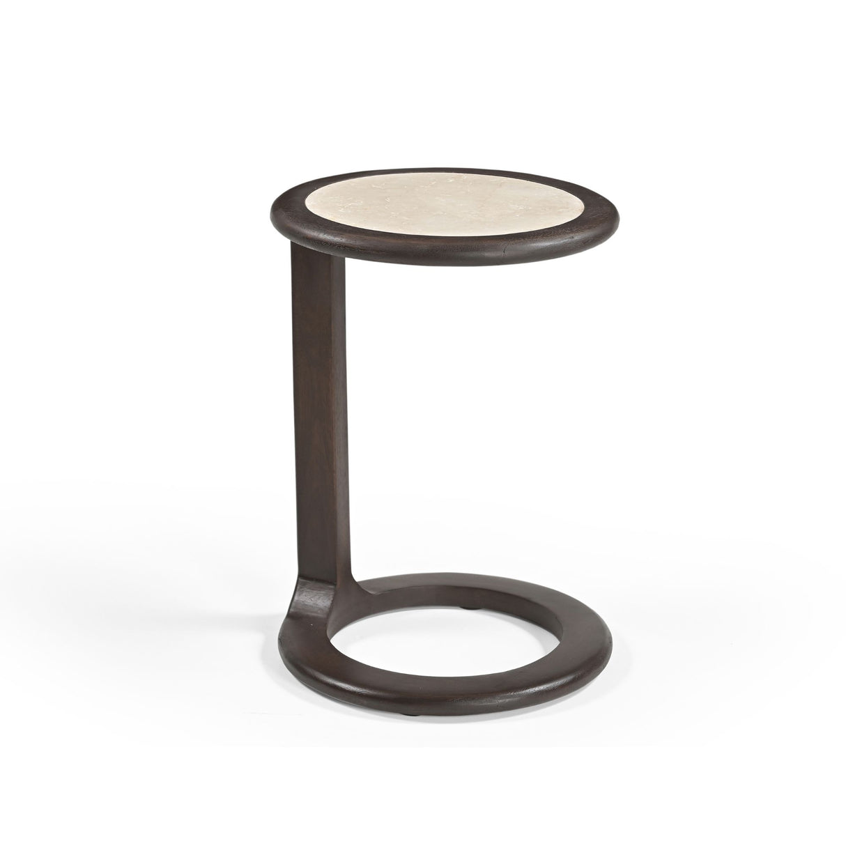 Beistelltisch – Modernes Design, Braunton, Mangoholz und Travertin – Vinn | Starfurn