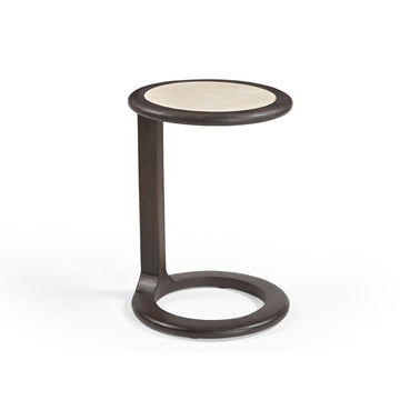 Beistelltisch – Modernes Design, Braunton, Mangoholz und Travertin – Vinn | Starfurn