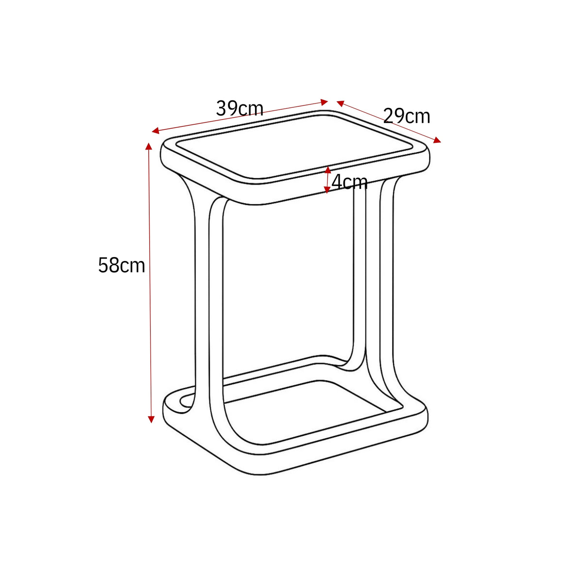 Side Table – Modern Design, Brown Tone, Mango Wood and Travertine – Arvid | Starfurn