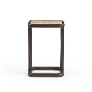 Beistelltisch – Modernes Design, Braunton, Mangoholz und Travertin – Arvid | Starfurn