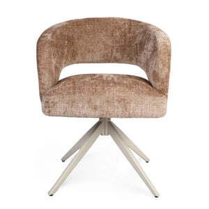 Esszimmerstuhl – Modernes Design, Sandfarbe, Stoffpolsterung – Demi | Starfurn
