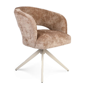 Esszimmerstuhl – Modernes Design, Sandfarbe, Stoffpolsterung – Demi | Starfurn
