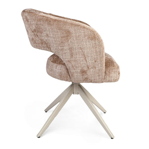 Esszimmerstuhl – Modernes Design, Sandfarbe, Stoffpolsterung – Demi | Starfurn