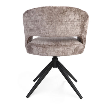 Dining Chair – Armrest, Black Frame, Round Shapes – Demi | Starfurn