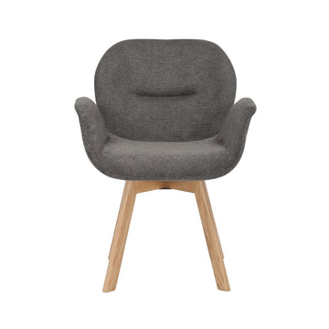 Dining Chair – Modern Design, Anthracite Color, Fabric Upholstery – Jesse | Starfurn