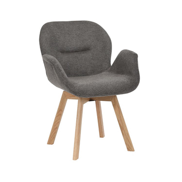 Dining Chair – Modern Design, Anthracite Color, Fabric Upholstery – Jesse | Starfurn