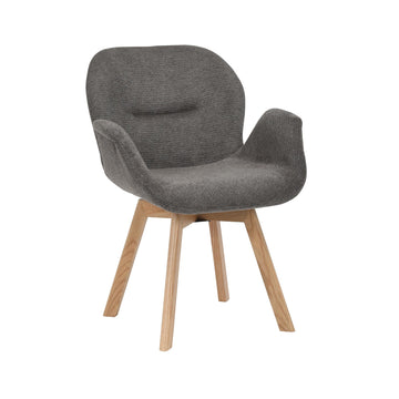 Dining Chair – Modern Design, Anthracite Color, Fabric Upholstery – Jesse | Starfurn