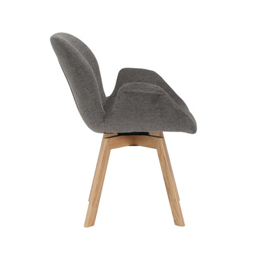 Dining Chair – Modern Design, Anthracite Color, Fabric Upholstery – Jesse | Starfurn