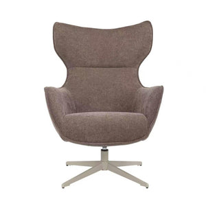 Armchair – Brown cover, swivel function, metal frame – Julia | Starfurn