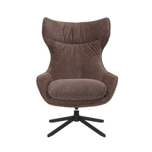 Sessel – Violettbezug, Drehfunktion, Schwarzmetall - Olivia | Starfurn