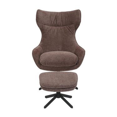 Sessel – Violettbezug, Drehfunktion, Schwarzmetall - Olivia | Starfurn
