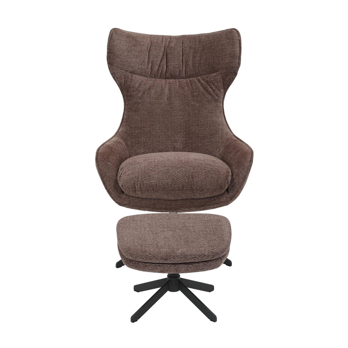 Sessel – Violettbezug, Drehfunktion, Schwarzmetall - Olivia | Starfurn