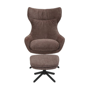 Sessel – Violettbezug, Drehfunktion, Schwarzmetall - Olivia | Starfurn