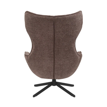 Armchair – Violet Upholstery, Swivel Function, Black Metal – Olivia | Starfurn