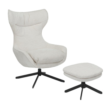 Armchair – Swivel function, metal frame, upholstered cover – Olivia | Starfurn