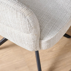 Dining Chair – Armrests, Swivel Function, Black Frame – Bella | Starfurn