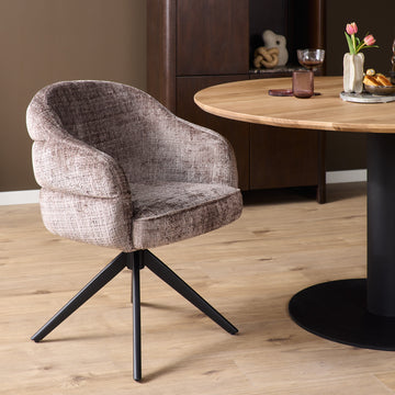 Dining Chair – Clay Upholstery, Swivel, Auto-Return – Bella | Starfurn