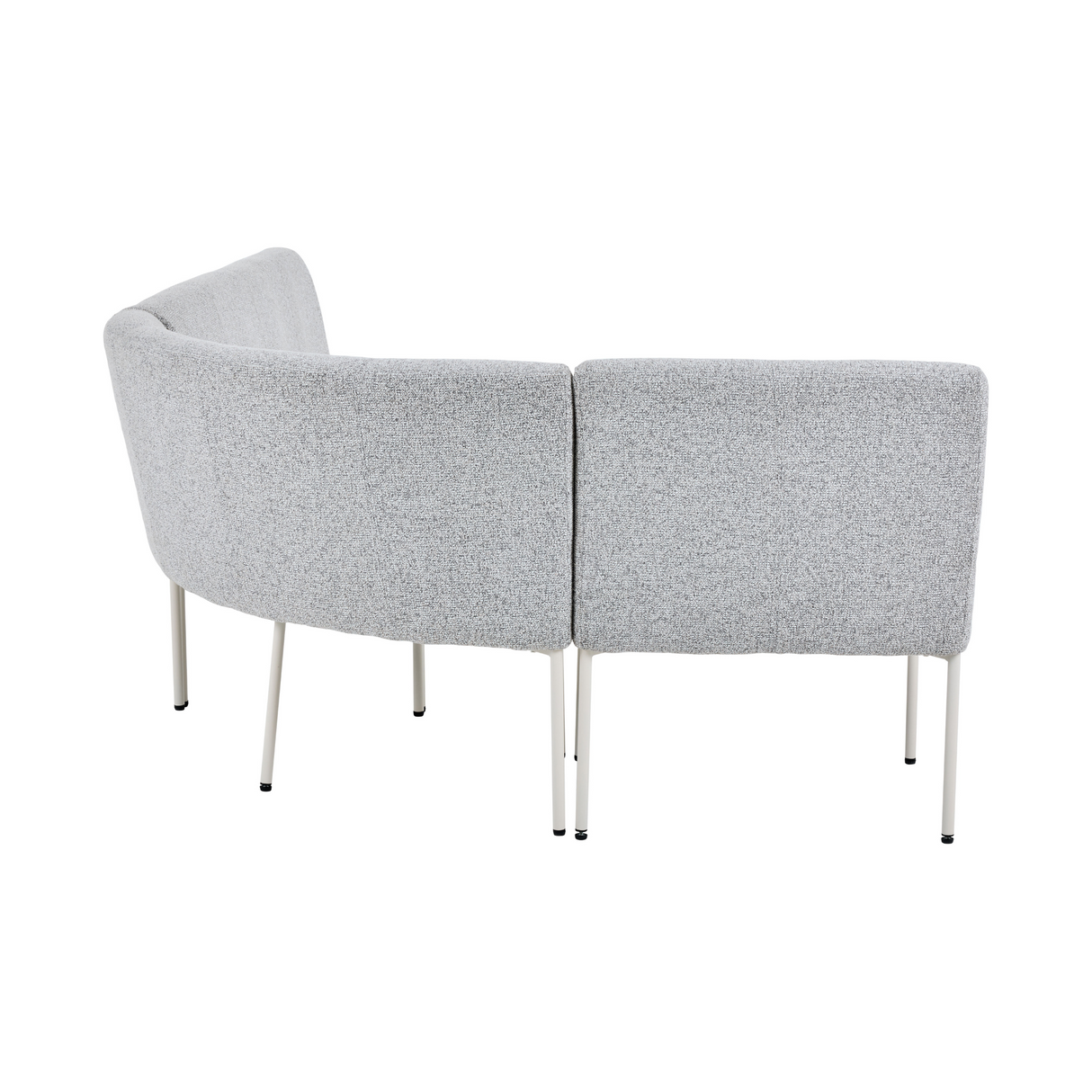 Essbank – Beiger Bezug, Gepolstertes Material, Eckiges Design – Riff | Starfurn