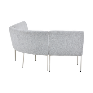 Essbank – Beiger Bezug, Gepolstertes Material, Eckiges Design – Riff | Starfurn