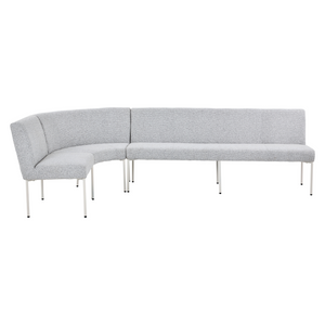 Essbank – Beiger Bezug, Gepolstertes Material, Eckiges Design – Riff | Starfurn