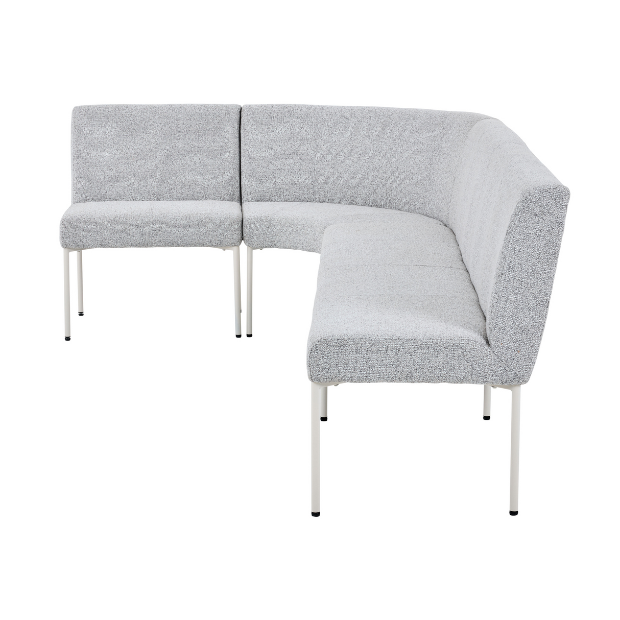 Essbank – Beiger Bezug, Gepolstertes Material, Eckiges Design – Riff | Starfurn