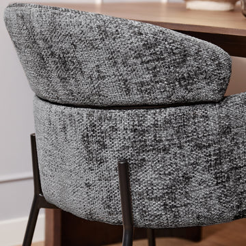 Dining Chair - Modern Design, Grey, Fabric Upholstery - Otis | Starfurn