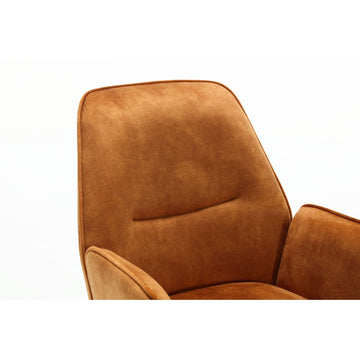 Dining Chair – Velvet Upholstery, Black Metal Legs, Comfortable Armrests – Nova | Starfurn