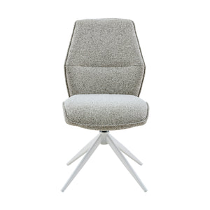 Esszimmerstuhl – Stoff Polsterung, Drehfunktion Metallgestell, Beige Farbe - Hera | Starfurn