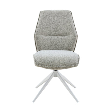 Esszimmerstuhl – Stoff Polsterung, Drehfunktion Metallgestell, Beige Farbe - Hera | Starfurn