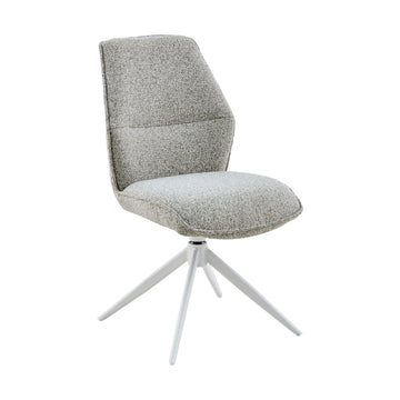 Esszimmerstuhl – Stoff Polsterung, Drehfunktion Metallgestell, Beige Farbe - Hera | Starfurn