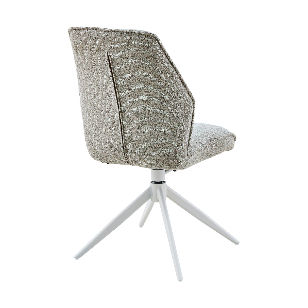 Esszimmerstuhl – Stoff Polsterung, Drehfunktion Metallgestell, Beige Farbe - Hera | Starfurn