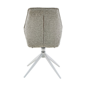 Esszimmerstuhl – Stoff Polsterung, Drehfunktion Metallgestell, Beige Farbe - Hera | Starfurn