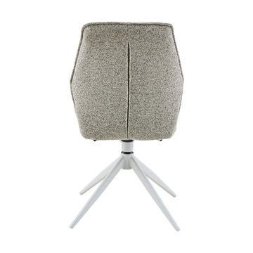 Esszimmerstuhl – Stoff Polsterung, Drehfunktion Metallgestell, Beige Farbe - Hera | Starfurn