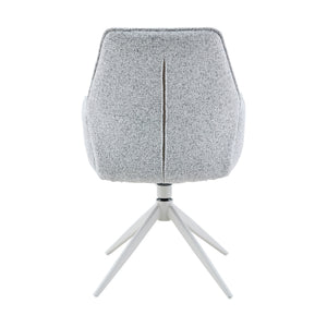 Esszimmerstuhl – Stoff Polsterung, Drehfunktion, Armlehne, Beige Farbe - Hera | Starfurn