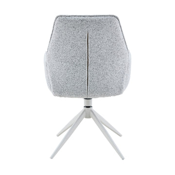 Esszimmerstuhl – Stoff Polsterung, Drehfunktion, Armlehne, Beige Farbe - Hera | Starfurn