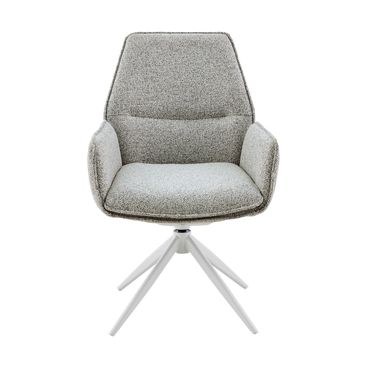 Esszimmerstuhl – Stoff Polsterung, Drehfunktion, Armlehne, Beige Farbe - Hera | Starfurn