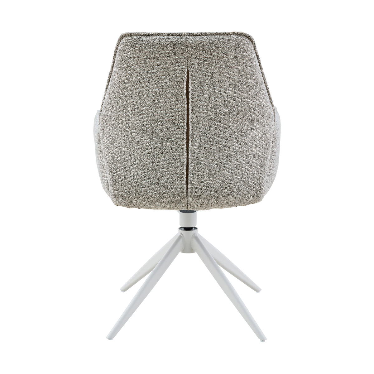 Esszimmerstuhl – Stoff Polsterung, Drehfunktion, Armlehne, Beige Farbe - Hera | Starfurn
