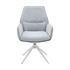 Esszimmerstuhl – Stoff Polsterung, Drehfunktion, Armlehne, Beige Farbe - Hera | Starfurn