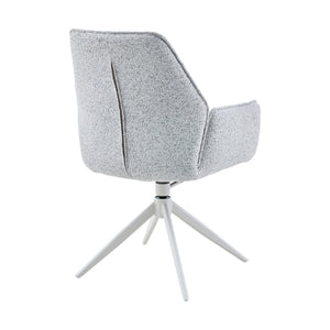 Esszimmerstuhl – Stoff Polsterung, Drehfunktion, Armlehne, Beige Farbe - Hera | Starfurn